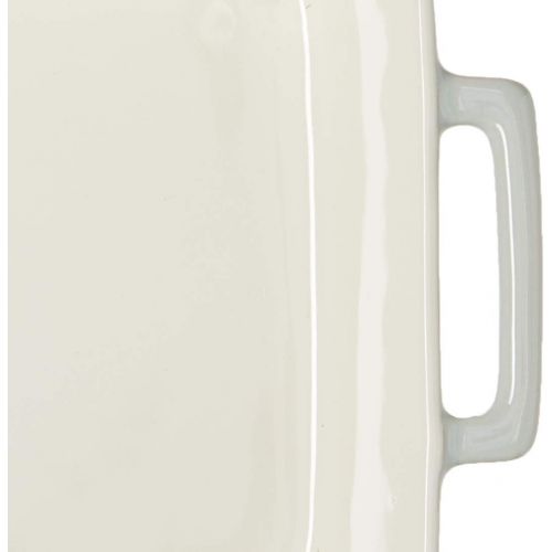  [아마존베스트]LE REGALO Stoneware Oval Baking Dish, 14x8.5x2, White