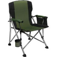 LEADALLWAY Camping Chairs for Heavy People Oversized Outdoor Chairs with Cup Holder and Storage Bag