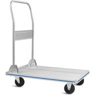 LEADALLWAY Flatbed Cart Aluminum Foldable Platform Cart 440lbs Capacity(29
