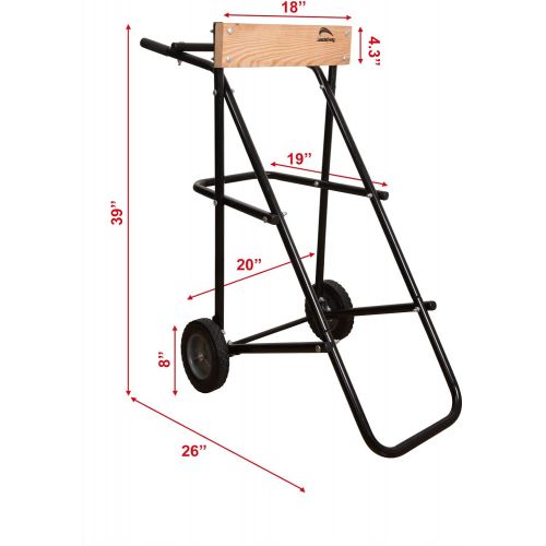  LEADALLWAY 154lb Outboard Boat Motor Stand Display Carrier Cart Dolly Storage for Maximum 30 HP Small to Medium Boat Engine