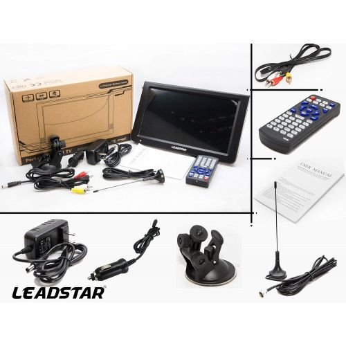  [아마존베스트]LEADSTAR 10 Inch Portable Digital ATSC TFT HD Screen Freeview LED TV for Car,Caravan,Camping,Outdoor or Kitchen.Built-in Battery Television/Monitor with Multimedia Player Support USB Card L