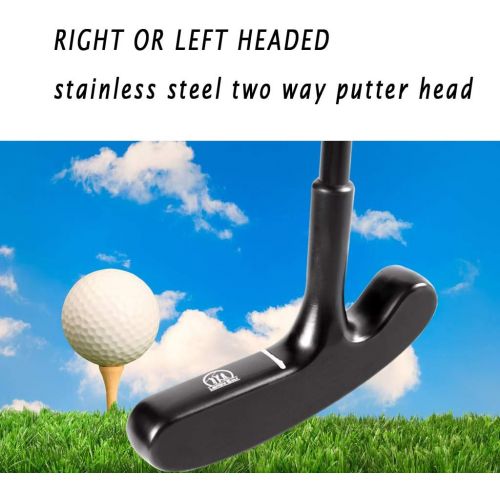  LEAGY Timeless Classic Golf Putter 35 Length - Putt Putt Style Two-Way Head and Premium Rubber Grip for Male & Female Right or Left Handed Golfers