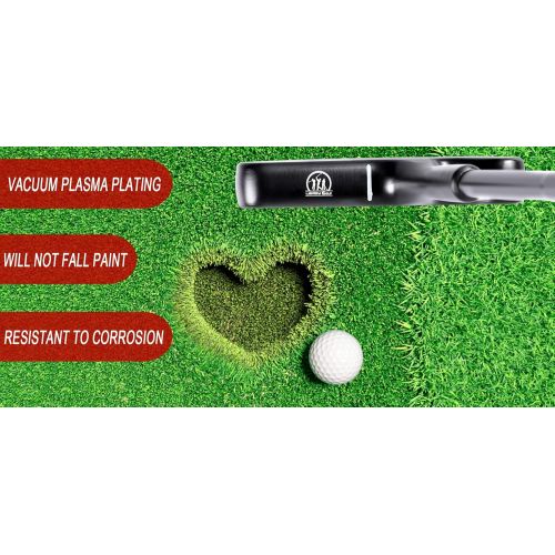  LEAGY Timeless Classic Golf Putter 35 Length - Putt Putt Style Two-Way Head and Premium Rubber Grip for Male & Female Right or Left Handed Golfers