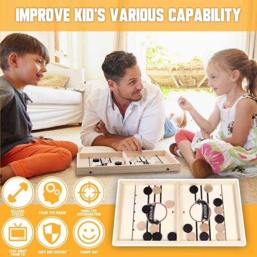  LEAMBE Fast?Sling?Puck?Game,Party Games for Adult,Portable?Tabletop?Slingshot?Toys Games?for?Boys?and?Girls,?Parent-Child?Interactive?Table&nb