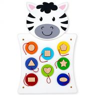 Learning Advantage Zebra Activity Wall Panel - 18M+ - in Home Learning Activity Center - Wall-Mounted Toy for Kids - Decor for Bedrooms and Play Areas