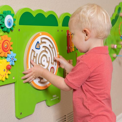  Learning Advantage Crocodile Activity Wall Panels - 18M+ - in Home Learning Activity Center - Wall-Mounted Toy for Kids - Toddler Decor for Play Areas