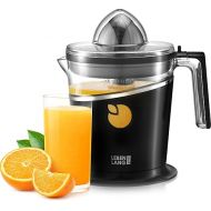 Electric juicer max juice yield black | Citrus juicer + 2 cones 40W | Lemon, lime, orange, fresh fruit squeezer machine | Automatic lever press extractor | exprimidor de naranjas electrico