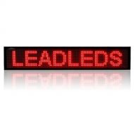 LED SIGN Leadleds K1696R P5 Scrolling LED Business Sign, USB Programmable Multi-Language Text Display for Store Office