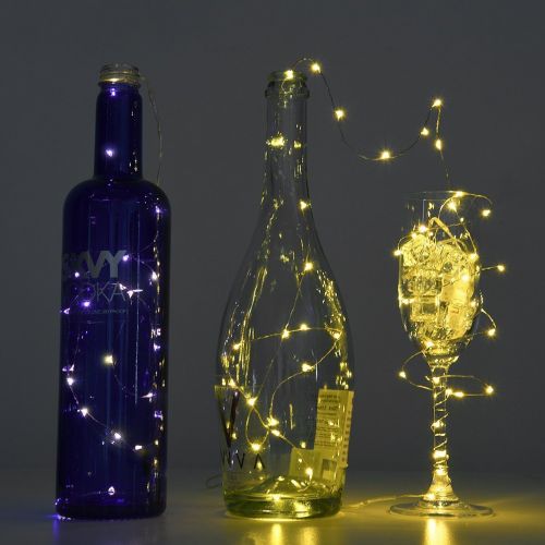  [아마존 핫딜]  [아마존핫딜]LEDGLE 10er Stueck LED Lichterkette Batterie Kupfer Drahtlichterkette Warmweiss 1.2M&24LEDs Lichterketten Weihnachten Batteriebetrieben wasserdichte Lichter Flasche Dekoration