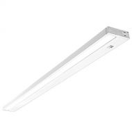 LEDQuant Dimmable Hardwired Under Cabinet LED Lighting, UL Listed, Edge lit Technology, Warm White(2700k), White Finished (48 Inch)