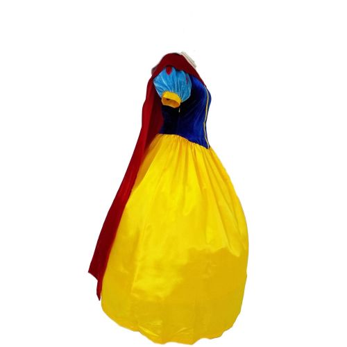  LEDSSIWE Halloween Womens Princess Christmas Costume Dress for Adult Classic Deluxe Ball Gown Cosplay with Cloak Headband