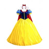 LEDSSIWE Halloween Womens Princess Christmas Costume Dress for Adult Classic Deluxe Ball Gown Cosplay with Cloak Headband