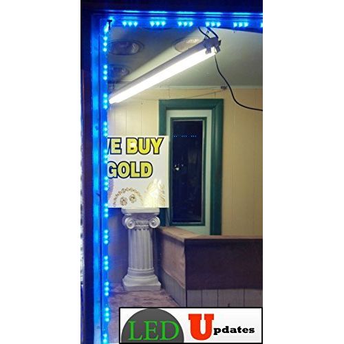  LEDUPDATES LEDupdates 40ft Storefront windows Blue LED light 5050 with UL listed power supply