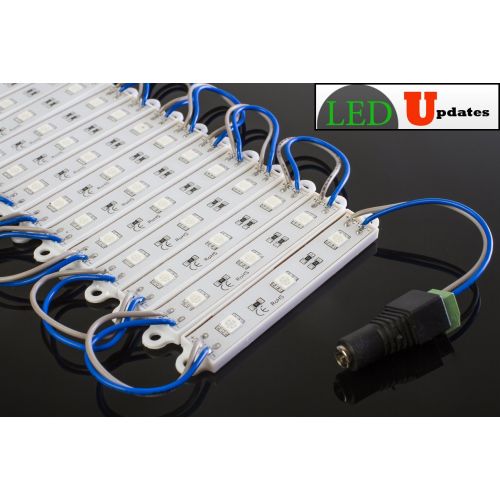  LEDUPDATES LEDupdates 40ft Storefront windows Blue LED light 5050 with UL listed power supply