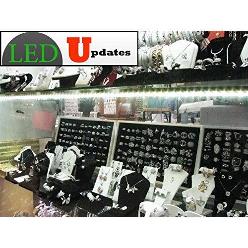  LEDUPDATES 20 inches + 36 inches linked White LED Light for 5ft Jewelry Showcase with UL 12v Power Supply