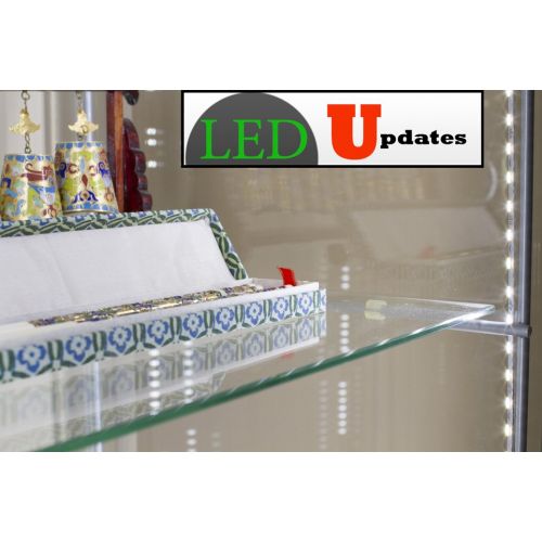  LEDUPDATES 20 + 24 + 24 inches linked White LED Light for 6ft Jewelry Showcase with UL 12v Power Supply