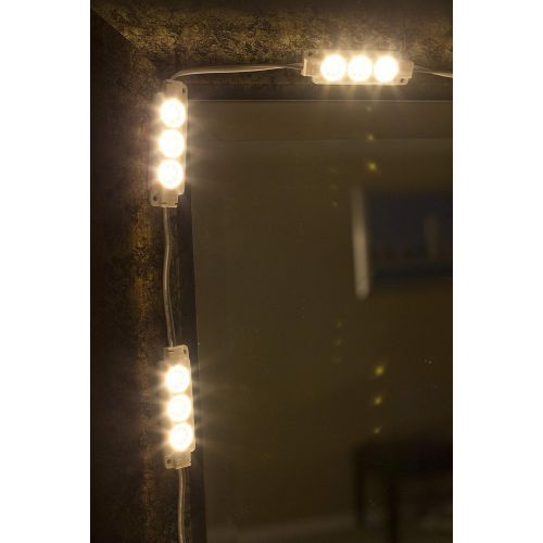  LEDUPDATES MAKE UP MIRROR LED LIGHT WARM WHITE COLOR WITH DIMMER & UL POWER ADAPTER