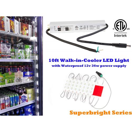  LEDUPDATES 10ft Fridge walk in cooler LED light for fridge convenient store merchandiser with UL Listed waterproof power supply