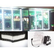 LEDUPDATES 60ft Super bright storefront LED light pure white 5630 injection module with UL 12v AC Power package