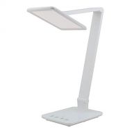 LEDwholesalers MarsLG Smart Touch LED Desk Lamp 10 Watt Color Temperature Adjustable from 2700-6500K, White Body, 2451WH
