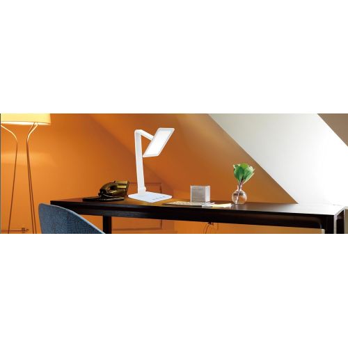  LEDwholesalers MarsLG Smart Touch LED Desk Lamp 10 Watt Color Temperature Adjustable from 2700-6500K, White Body, 2451WH