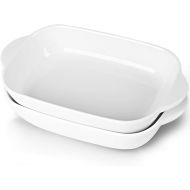 LEETOYI Ceramic Small Baking Dish, Porcelain 2-Piece Rectangular Bakeware with Double Handle, Baking Pans for Cooking and Cake Dinner 7.5