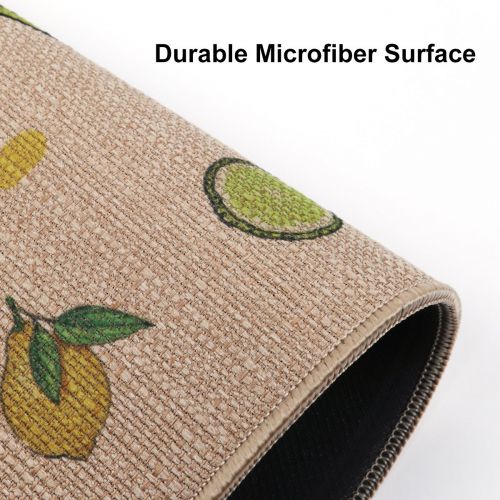  Kitchen Rugs,LEEVAN 2 PCS Vintage Microfiber Non-Skid/Slip Rubber Back Washable Doormat Floormat Area Rug Carpet (17 X 29+17 X 47, Fruits)