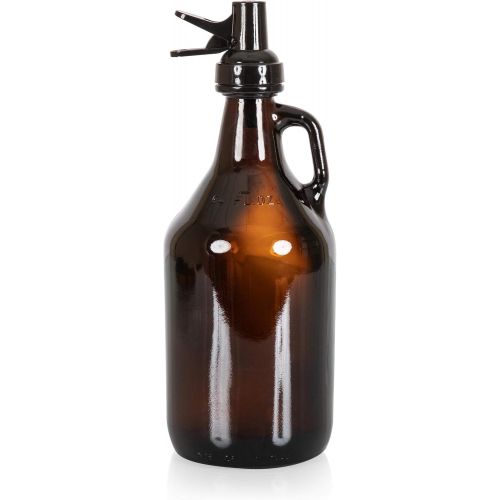  [아마존베스트]Legacy - A Picnic Time Brand Stand with 64oz Glass Growler Beer Accessories, One Size, Acacia Wood