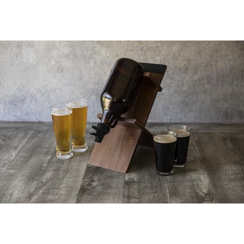  [아마존베스트]Legacy - A Picnic Time Brand Stand with 64oz Glass Growler Beer Accessories, One Size, Acacia Wood