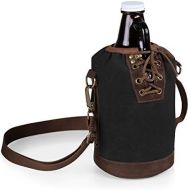 [아마존베스트]Legacy-A Picnic Time Brand Amber Glass with Canvas Lace up Growler Tote, 64-Ounce, Black