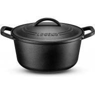 LEGEND_COOKWARE Legend Cast Iron Dutch Oven Medium 5qt Heavy-Duty Pot with Cast Iron Lid for Oven, Induction, Cooking, Browning, Braising & Grilling Lightly Pre-Seasoned Cookware Gets Better with