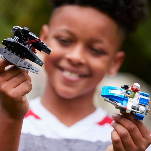  LEGO Star Wars A-Wing vs. TIE Silencer Microfighters 75196