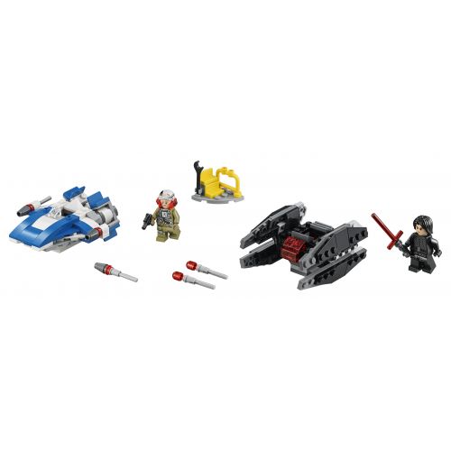  LEGO Star Wars A-Wing vs. TIE Silencer Microfighters 75196