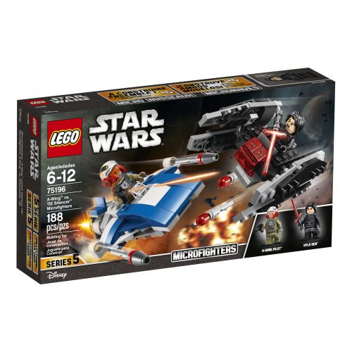  LEGO Star Wars A-Wing vs. TIE Silencer Microfighters 75196