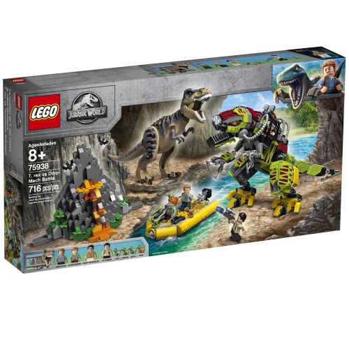  LEGO Jurassic World T. rex vs Dino-Mech Battle 75938 Building Kit (716 Pieces)