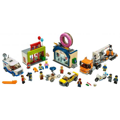  LEGO City Donut Shop Opening 60233 Store Building Kit with Toy Vehicles