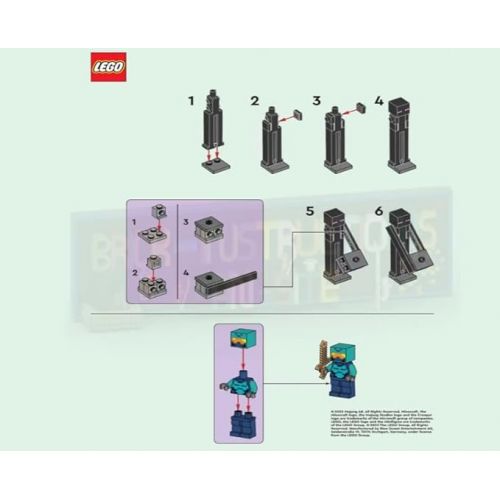  LEGO Minecraft: Enderman Minifigure with Nether Hero Combo Pack