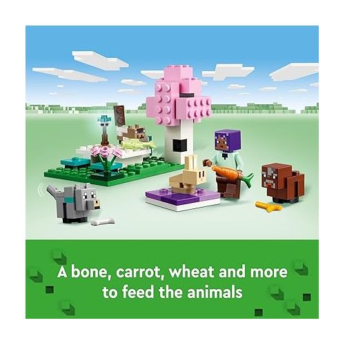  LEGO Minecraft The Animal Sanctuary Building Set, Gaming Toy for Girls and Boys Ages 7 and Up, Gift for Gamers and Kids, Brick Model of The Plains Biome with Popular Minecraft Figures, 21253