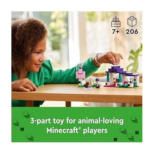  LEGO Minecraft The Animal Sanctuary Building Set, Gaming Toy for Girls and Boys Ages 7 and Up, Gift for Gamers and Kids, Brick Model of The Plains Biome with Popular Minecraft Figures, 21253