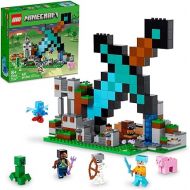 LEGO Minecraft The Sword Outpost 21244 Building Toys - Featuring Creeper, Warrior, Pig, and Skeleton Figures, Game Inspired Toy for Fun Adventures and Play, Gift for Kids, Boys, and Girls Ages 8+