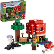 LEGO Minecraft The Mushroom House Set, 21179 Building Easter Toy for Kids Age 8 Plus, Gift Idea with Alex, Mooshroom & Spider Jockey Figures