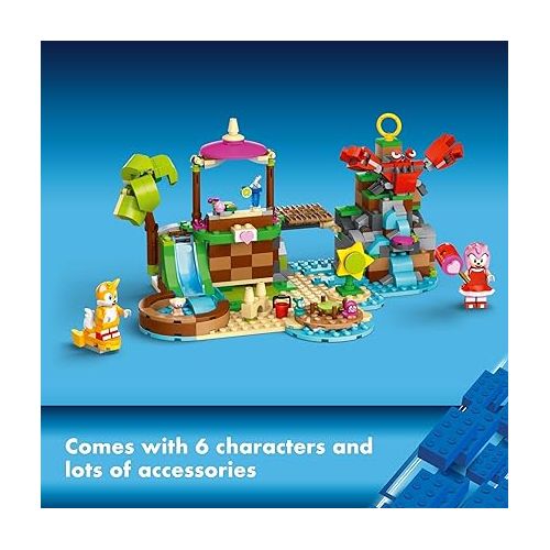  LEGO Sonic The Hedgehog Amy’s Animal Rescue Island 76992 Building Toy Set, Sonic Adventure Toy with 6 Characters and Accessories for Creative Role Play, Fun Gift for 7 Year Old Gamers