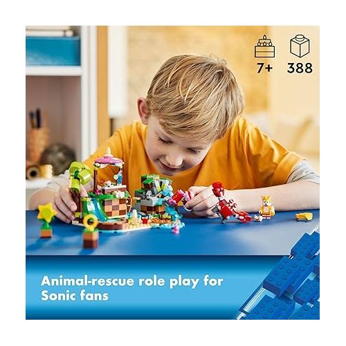  LEGO Sonic The Hedgehog Amy’s Animal Rescue Island 76992 Building Toy Set, Sonic Adventure Toy with 6 Characters and Accessories for Creative Role Play, Fun Gift for 7 Year Old Gamers