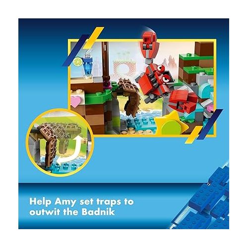  LEGO Sonic The Hedgehog Amy’s Animal Rescue Island 76992 Building Toy Set, Sonic Adventure Toy with 6 Characters and Accessories for Creative Role Play, Fun Gift for 7 Year Old Gamers