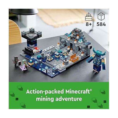  LEGO Minecraft The Deep Dark Battle Set, 21246 Biome Adventure Toy, Ancient City with Warden Figure, Exploding Tower & Treasure Chest, for Kids Ages 8 Plus