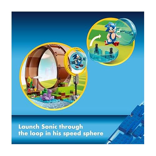  LEGO Sonic The Hedgehog Sonic’s Green Hill Zone Loop Challenge Building Toy Set, Sonic Adventure Toy with 9 Sonic and Friends Characters, Fun Gift for 8 Year Old Gamers and Young Fans, 76994