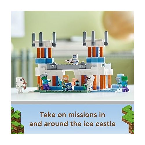  LEGO Minecraft The Ice Castle 21186 Building Toy Set for Kids, Girls,and Boys Ages 8+(499 Pieces)