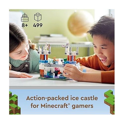  LEGO Minecraft The Ice Castle 21186 Building Toy Set for Kids, Girls,and Boys Ages 8+(499 Pieces)