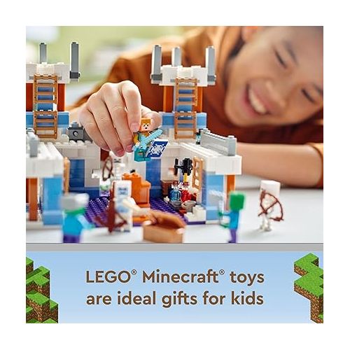  LEGO Minecraft The Ice Castle 21186 Building Toy Set for Kids, Girls,and Boys Ages 8+(499 Pieces)