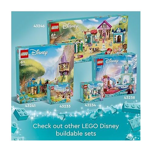  LEGO Disney Frozen Elsa’s Frozen Princess Castle Toy Set for Kids, includes Elsa and Anna Mini-Doll Figures and 2 Animal Figures, Frozen Toy Makes a Great Birthday Gift for Kids Ages 4 Plus, 43238